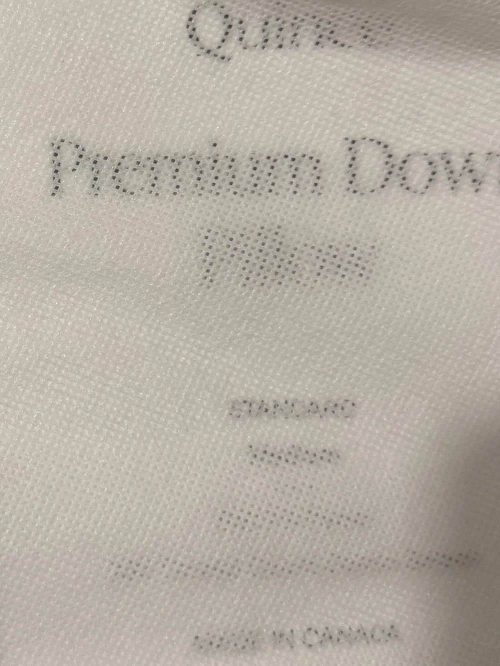 NWT QUINCE Premium Down Pillow Standard Medium Firmness 9918
